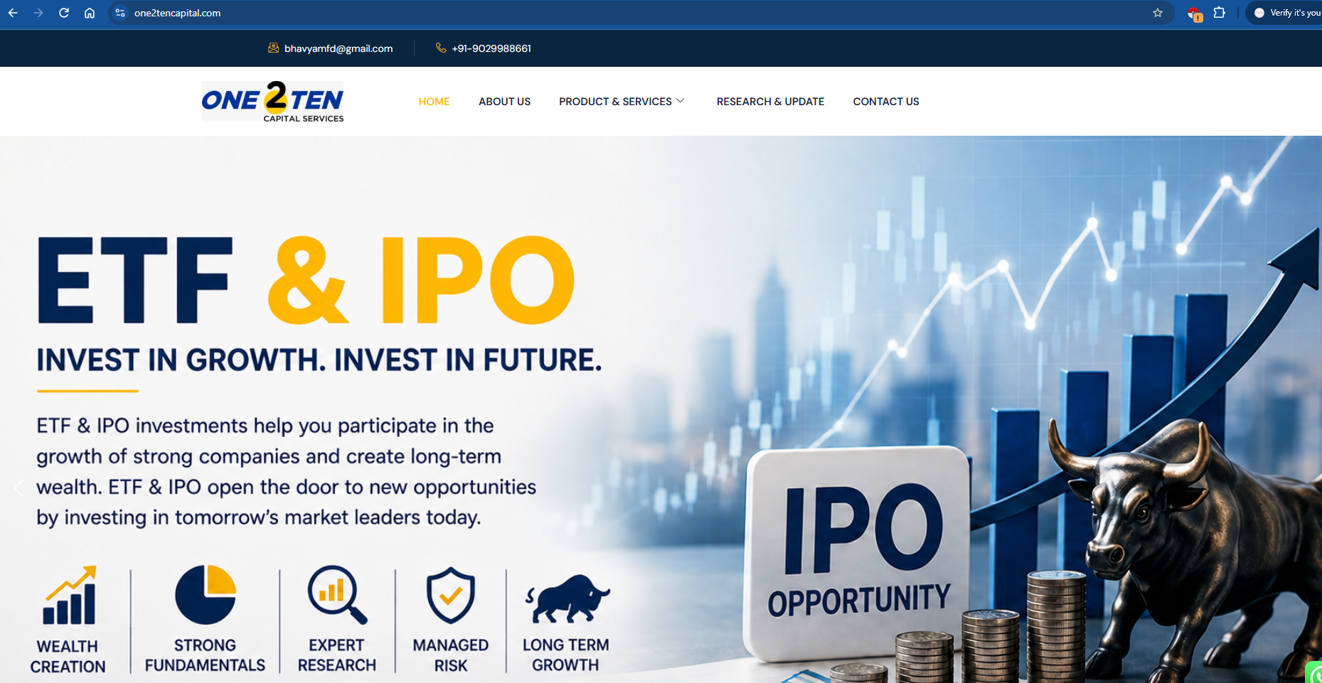 One2Ten Capital Website