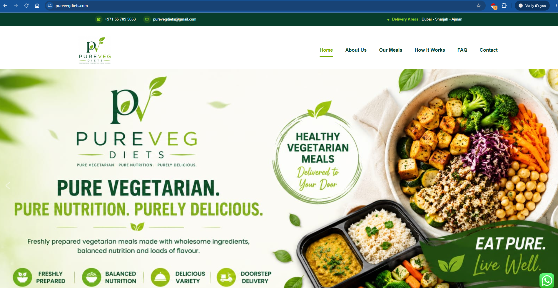Pure Veg Diets Website